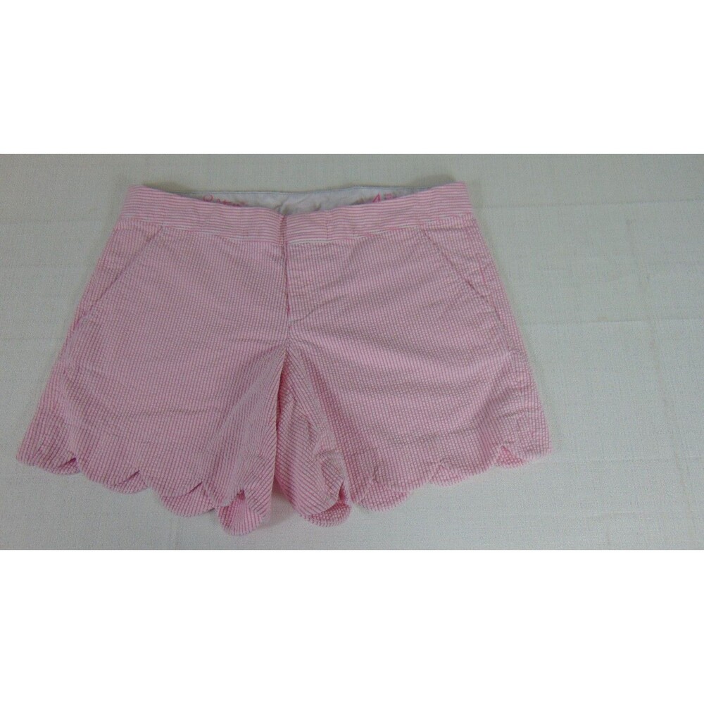 Lilly Pulitzer Shorts Pink The Buttercup Pockets Womens Size 4 Resort Seersucker